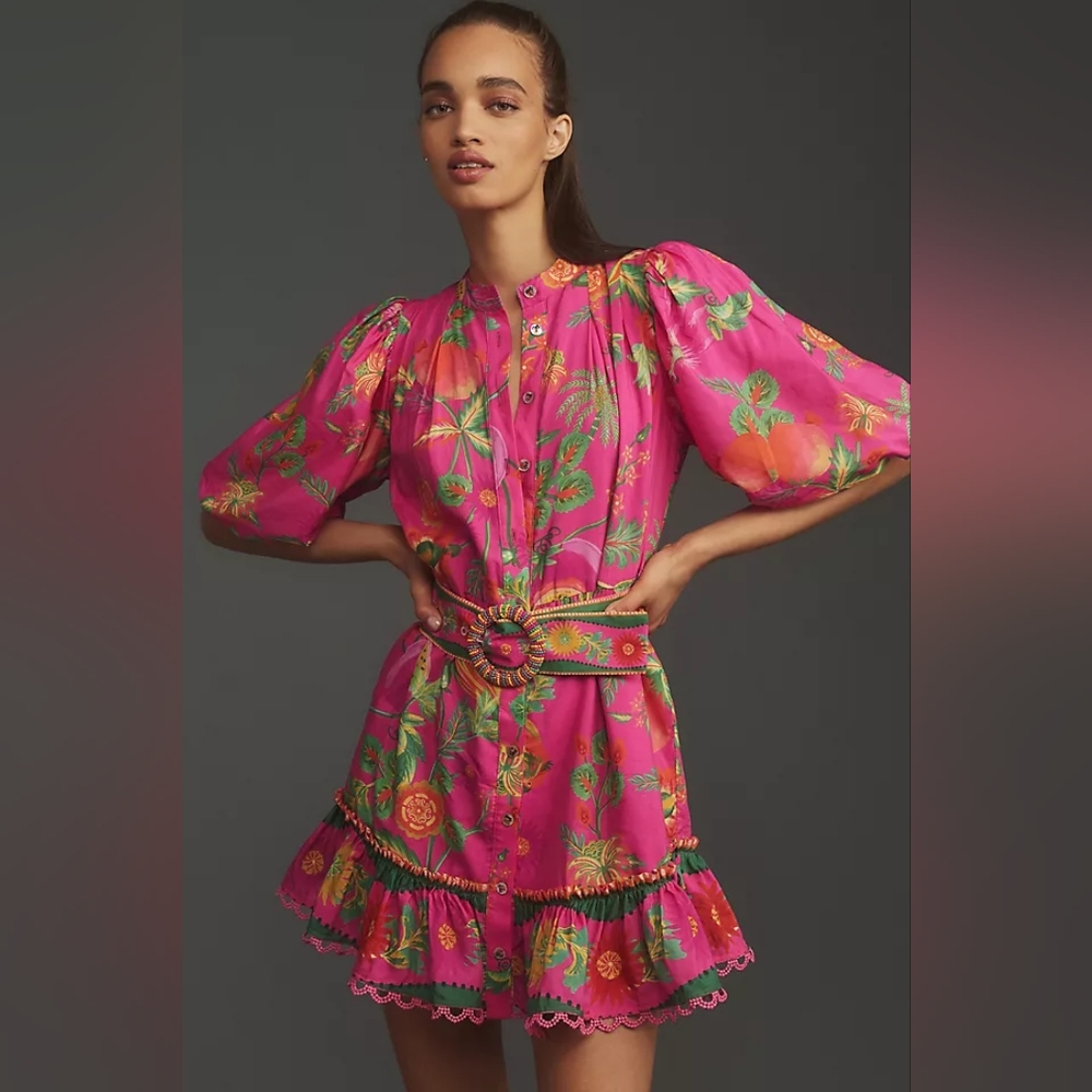 FARM Rio Fruit Garden Mini Dress Small NWT